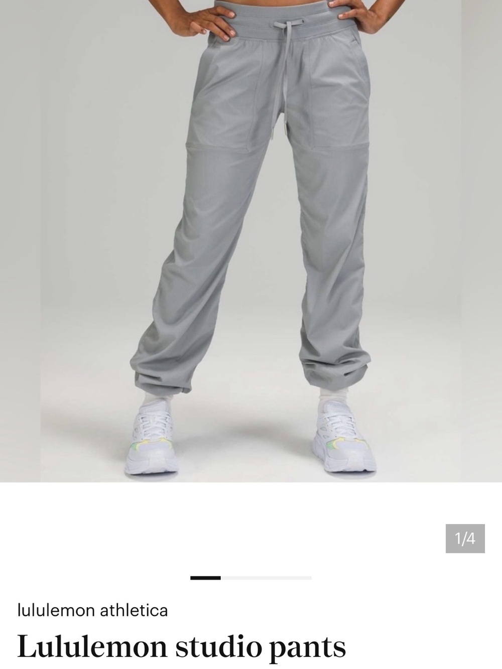 lululemon athletica Light Gray tall studio Joggers